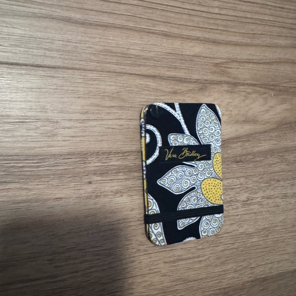 Vera Bradley Black and Yellow card wallet